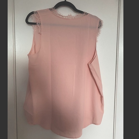 Gorgeous blush lash lace sleeveless blouse - Picture 2 of 3